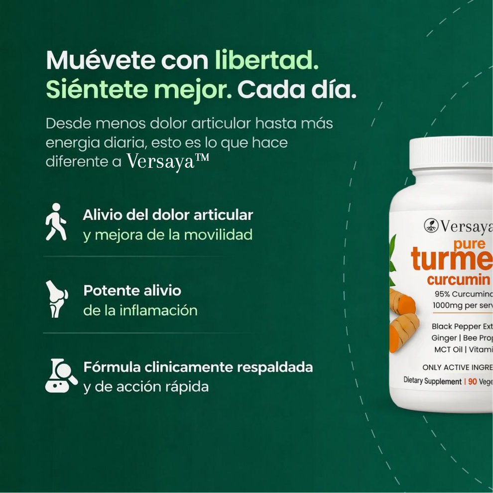 Cápsulas de Cúrcuma Turmeric (1,000 mg)